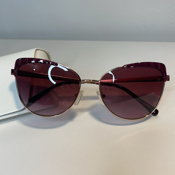 Michael Kors Rose Gol Bburgundy Gradient Sunglasses MK1084 11088H 56 - Picture 1 of 12